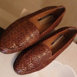 Domani Woven Leather‎ Men's Loafers. Sz 9.5M